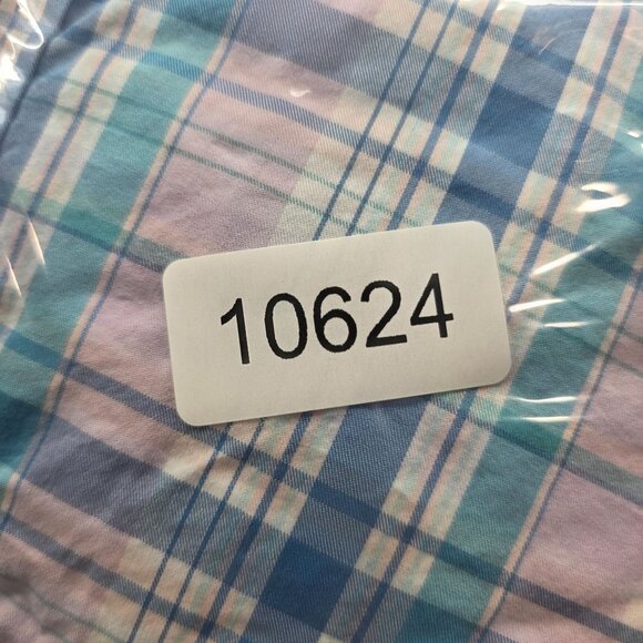 Mens Southern Tide Blue Pink Plaid Shirt Button Down Long Sleeve Cotton Blend XL - Picture 7 of 8